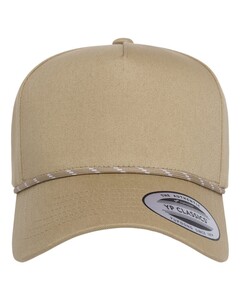 YP Classics 5079BD Brown-Retro Cotton Blend Five-Panel Rope Cap Brown