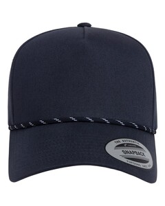 YP Classics 5079BD Navy-Retro Cotton Blend Five-Panel Rope Cap Navy