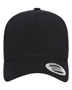 5-Panel Snapback with Perforated Cap Black YP Classics 5389AP Black