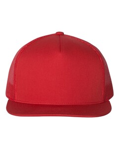 5-Panel Flat-Bill Trucker Hat Red YP Classics 6006 Red