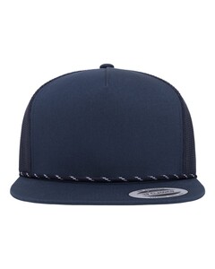 YP Classics 6006BD Navy-Classic Five-Panel Trucker Rope Cap Navy