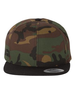 YP Classics 6089M Camo-Flat-Bill Snapback Hat Camo