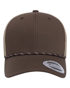 YP Classics 6606BD Brown-Retro Trucker Rope Cap Brown