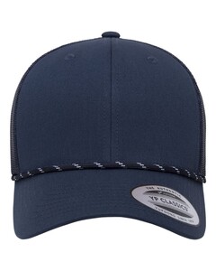 YP Classics 6606BD Navy-Retro Trucker Rope Cap Navy