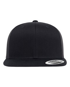 Retro High Profile Trucker Cap Black YP Classics 6609 Black