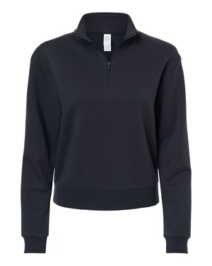 Women's Eco-Cozy Fleece Mock Neck Quarter-Zip Sweatshirt 