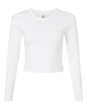 Women's Baby Rib Long Sleeve Cropped Tee
