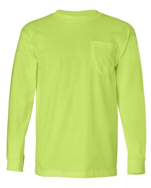 USA-Made Long Sleeve T-Shirt with a Pocket