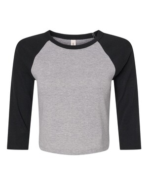 Women's Micro Rib 3/4 Raglan Sleeve Baby T-Shirt