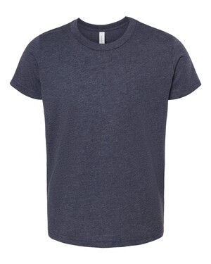 Bella Canvas Big Boys' Combed Ring-Spun Jersey T-Shirt - Large, Navy, 100% Cotton, 4.2 Oz, Retail Fit