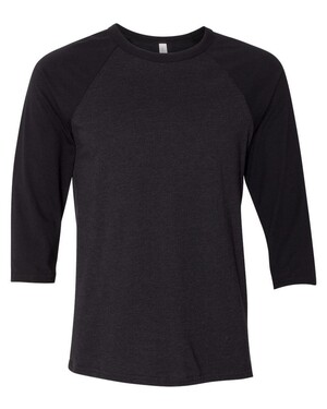 Canvas Unisex 3/4-Sleeve Baseball T-Shirt Style # 3200 - Original Label Bella S - White/Maroon 