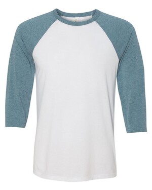 Bella + Canvas 3200 Unisex Tri-Blend 3/4-Sleeve Raglan T-Shirt 