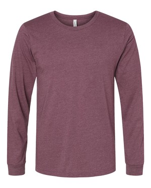 Bella Canvas Unisex Heather CVC Short-Sleeve T-Shirt | 2XL Heather Maroon | 4.2 Oz Pre-Shrunk Cotton Blend Tee - View #5