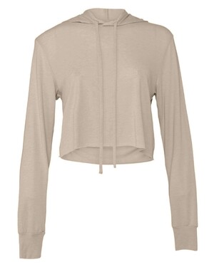 Women's Tri-Blend Cropped T-Shirt Hoodie