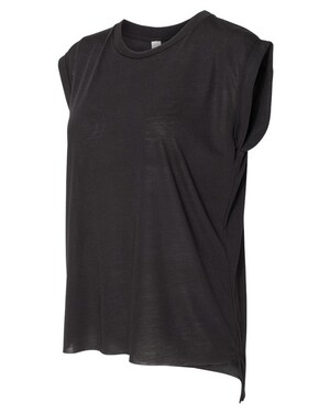 Women's Flowy Muscle Tank with Rolled Cuffs
