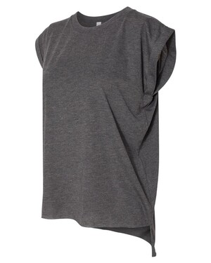 Women's Flowy Muscle Tank with Rolled Cuffs