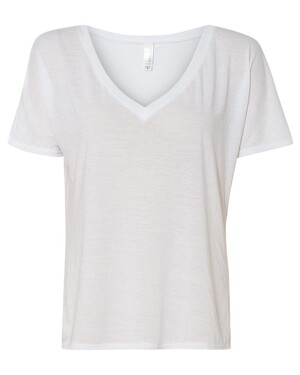 Bella + Canvas 8815 Women's Flowy V-Neck Drop-Sleeve Tee - BlankApparel.com