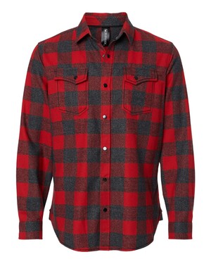 Burnside Men's Long Sleeve Western Shirt - Snap Front, Chest Pockets, 80/20 Cotton/Polyester, Modern Fit