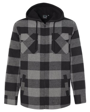 Quilted Flannel Full-Zip Hooded Jacket 