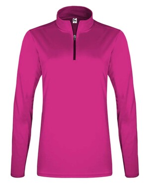 Women's 100% Polyester Quarter-Zip Pullover