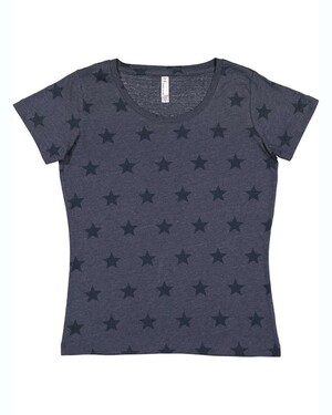 Women's Star Print Scoop Neck T-Shirt