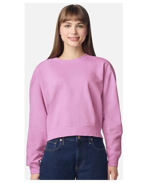 Women's Garment-Dyed Mid-Length Crewneck Sweatshirt