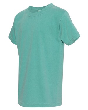 Comfort Colors Youth Ringspun T-Shirt - Garment-Dyed, Soft Cotton Tee In Flo Blue (Size Medium)