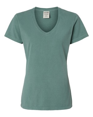 Garment-Dyed Women's V-Neck T-Shirt