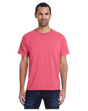 Hanes Unisex Garment Dyed Long Sleeve Pocket T-Shirt