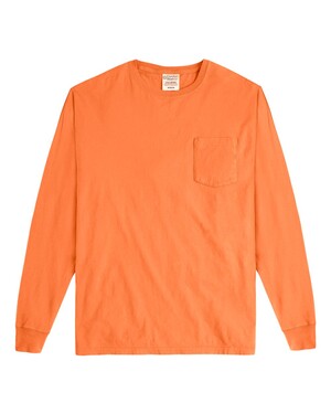 Garment Dyed Long Sleeve T-Shirt With a Pocket