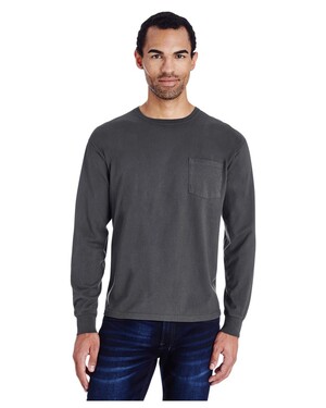 Garment Dyed Long Sleeve T-Shirt With a Pocket