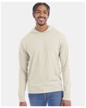 Hanes Men's Garment Dyed Cotton T-Shirt Hoodie Concrete Grey M