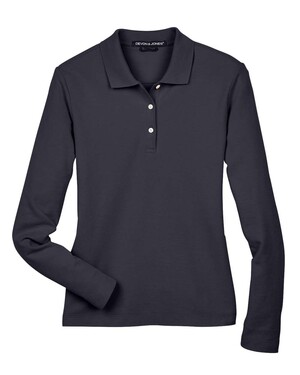Women's Pima Piqué Long Sleeve Polo