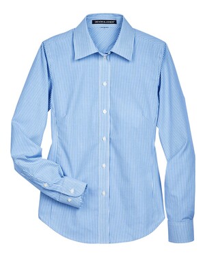 Women's Crown Collection® Banker Stripe Woven Dress Shirt