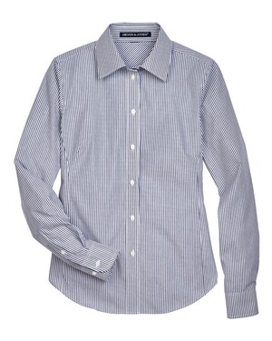 Women's Crown Collection® Banker Stripe Woven Dress Shirt