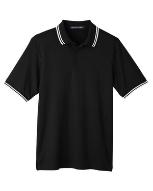 CrownLux Performance® Plaited Tipped Polo