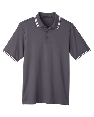 CrownLux Performance® Plaited Tipped Polo