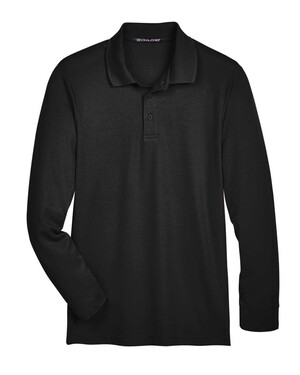CrownLux Performance® Plaited Long Sleeve Polo Shirt
