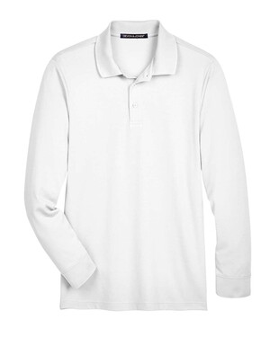CrownLux Performance® Plaited Long Sleeve Polo Shirt