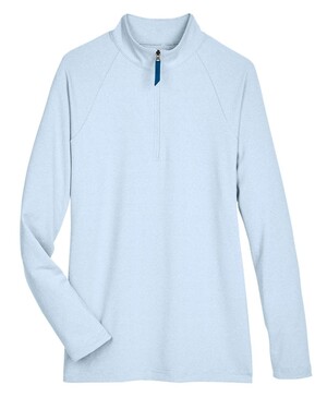 Women's CrownLux Performance® Clubhouse Micro-Stripe Quarter-Zip Pullover