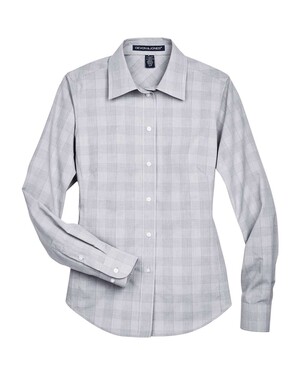 Women's Crown Collection® Glen Plaid Woven Dress Shirt
