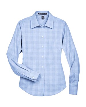 Women's Crown Collection® Glen Plaid Woven Dress Shirt
