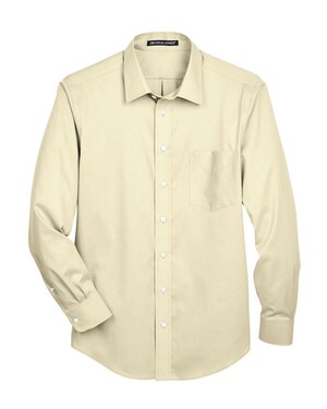 Men's Crown Collection® Solid Stretch Twill Woven Dress Shirt