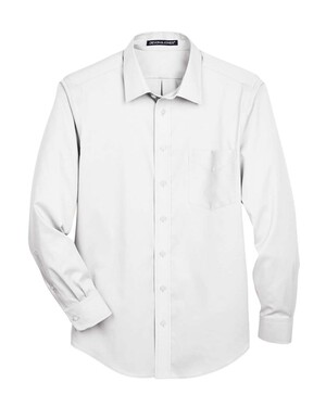 Men's Crown Collection® Tall Solid Stretch Twill Woven Dress Shirt