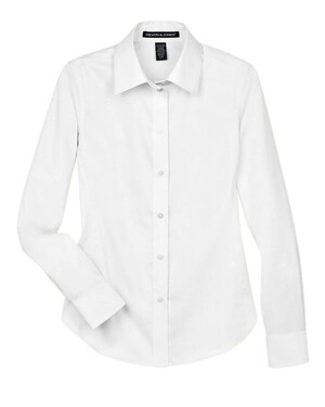 Women's Crown Collection® Solid Stretch Twill Woven Dress Shirt