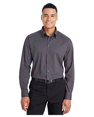CrownLux Performance® Tonal Mini Check Woven Dress Shirt