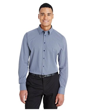 CrownLux Performance® Tonal Mini Check Woven Dress Shirt