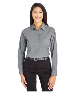 Women's CrownLux Performance® Tonal Mini Check Woven Dress Shirt