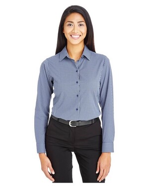 Women's CrownLux Performance® Tonal Mini Check Woven Dress Shirt