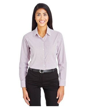 Women's CrownLux Performance® Micro Windowpane Woven Dress Shirt